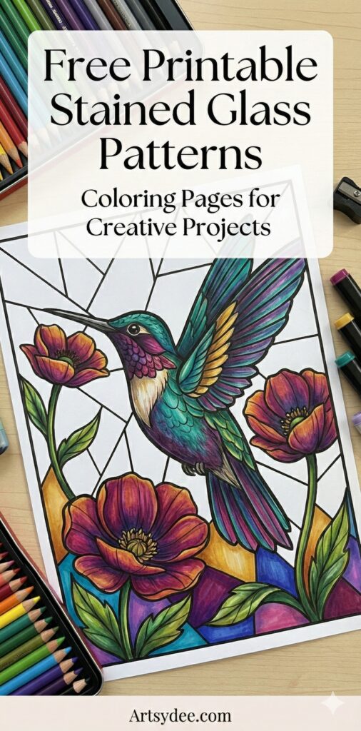 stained glass coloring page ideas 15