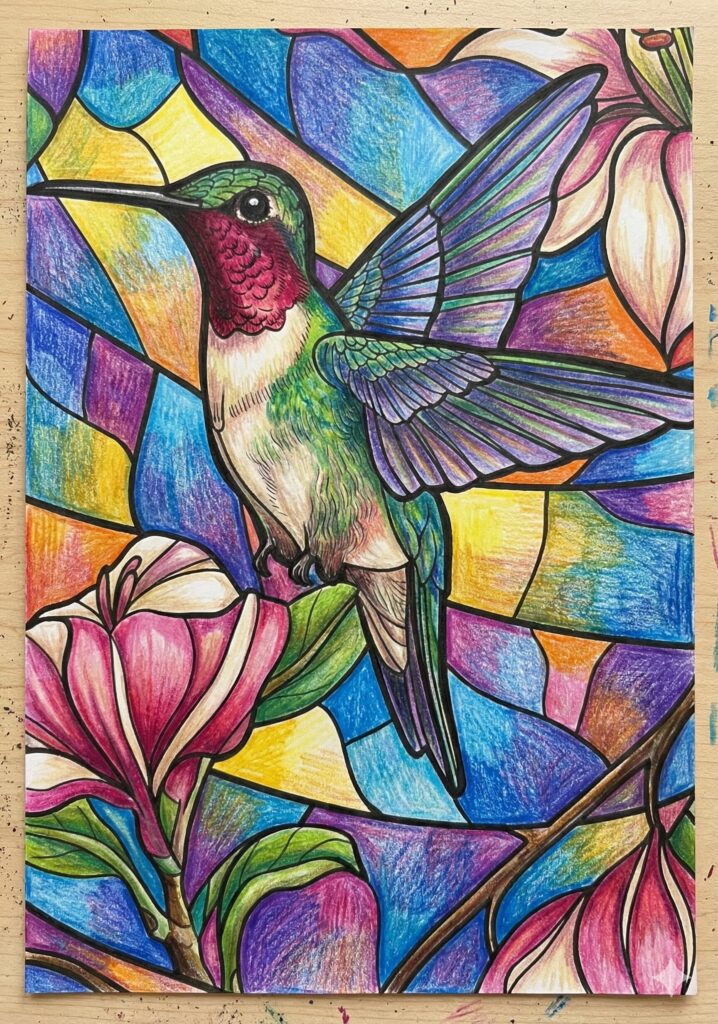 stained glass coloring page ideas 7