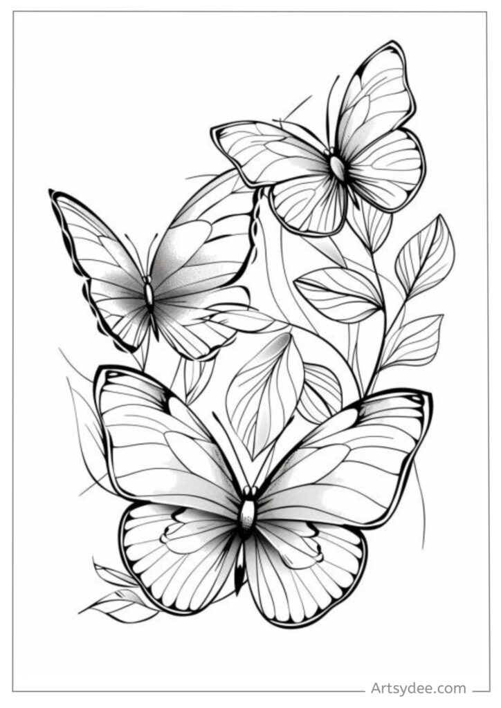 butterfly coloring pages