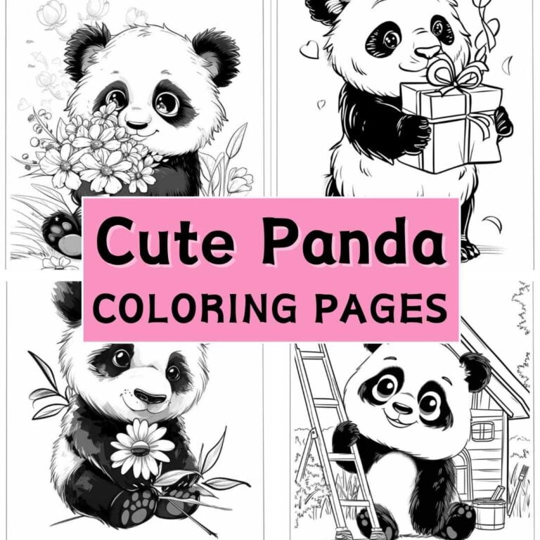 cute panda coloring pages