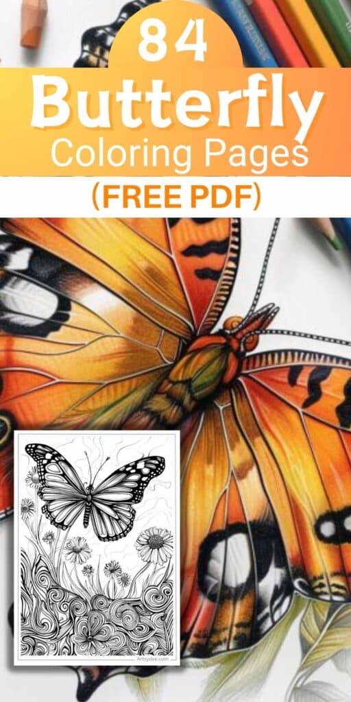 free printable butterfly coloring pages