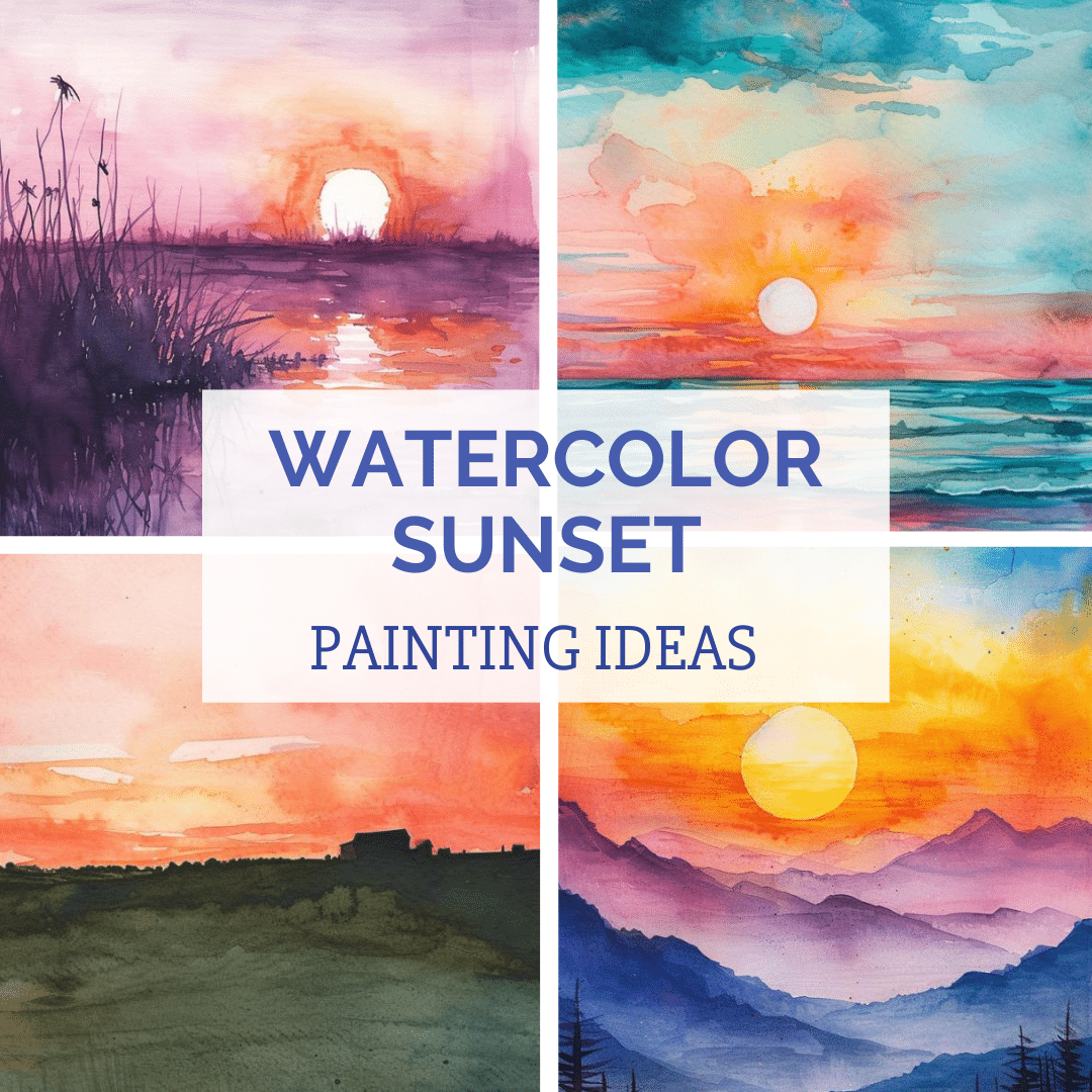 watercolor sunset