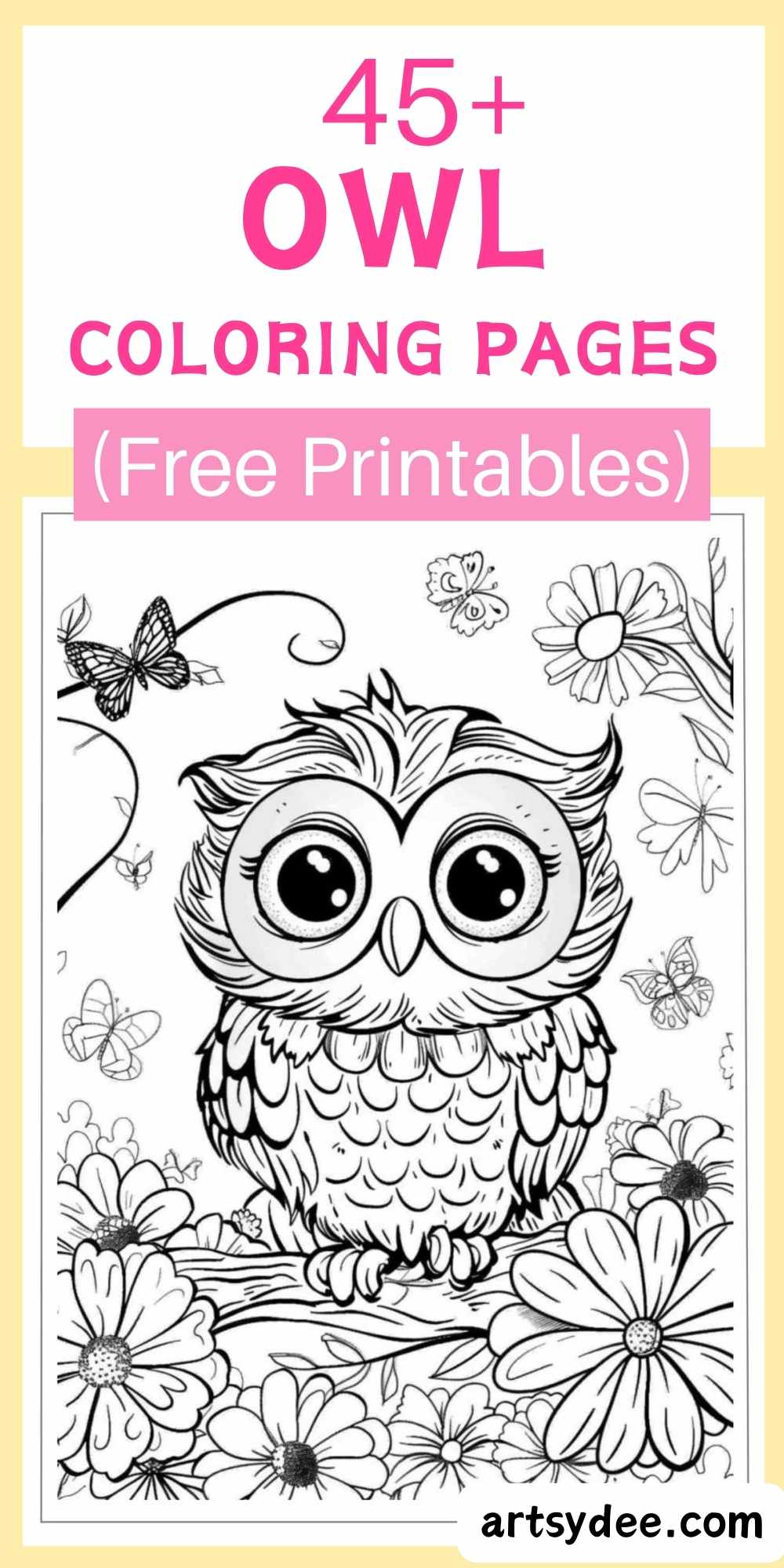 40+ Magical Owl Coloring Pages (Free Printable PDF) - Artsydee ...