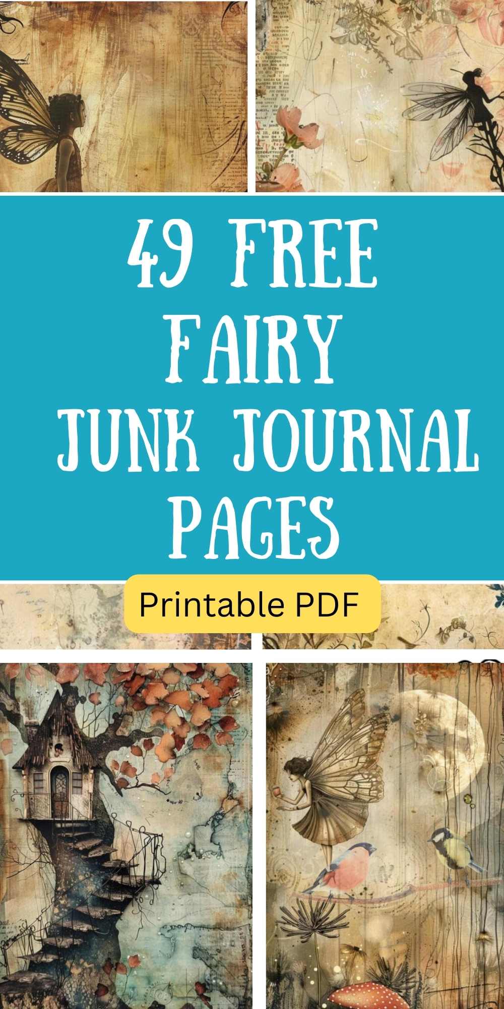 49 Free Printable Fairy Junk Journal Pages! - Artsydee - Drawing ...