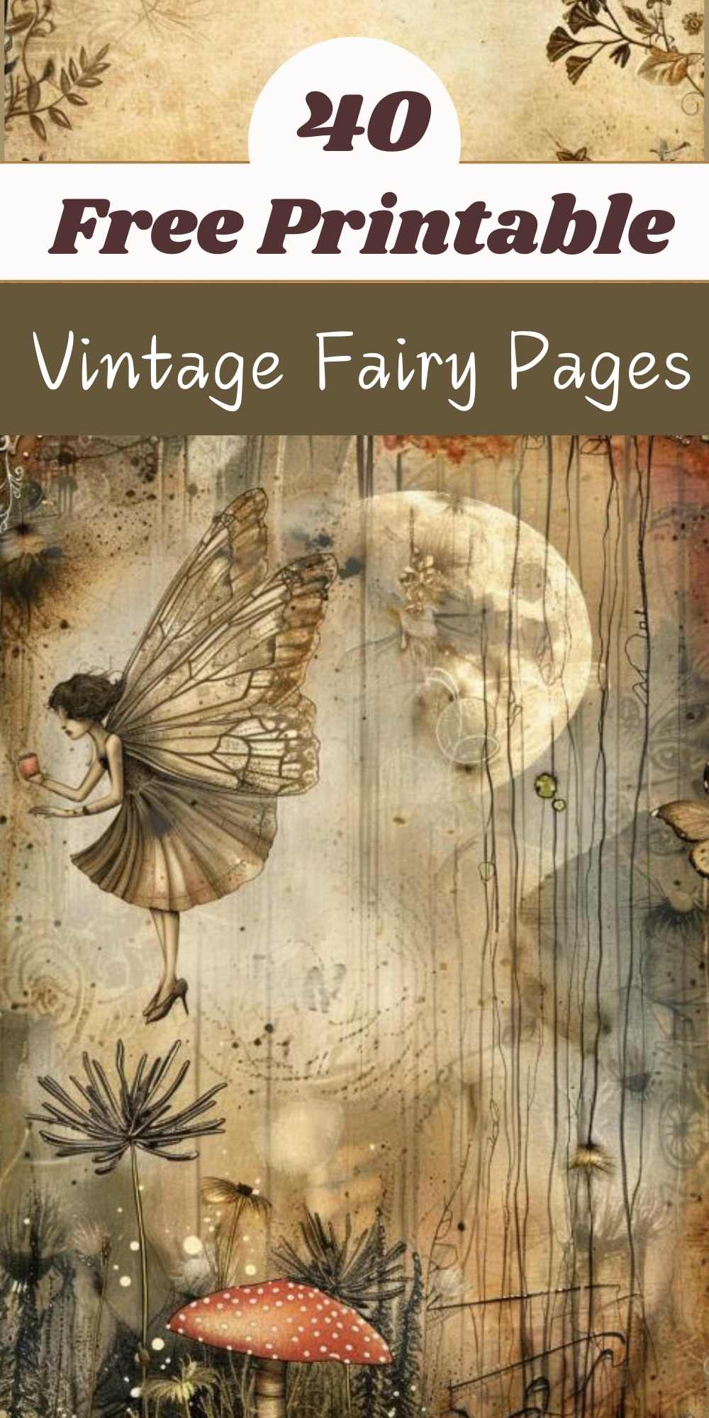 49 Free Printable Fairy Junk Journal Pages! - Artsydee - Drawing ...