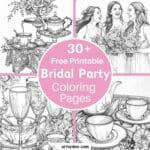 bridal party coloring pages