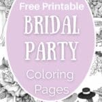 bridal party coloring pages