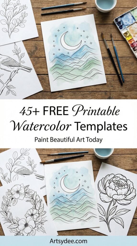 watercolor templates