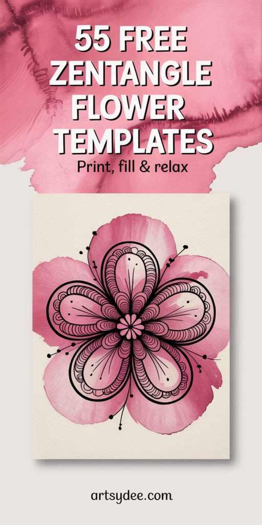 zentangle flowers pics 1