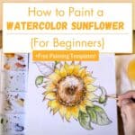 watercolor sunflower