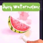 procreate watercolor watermelon