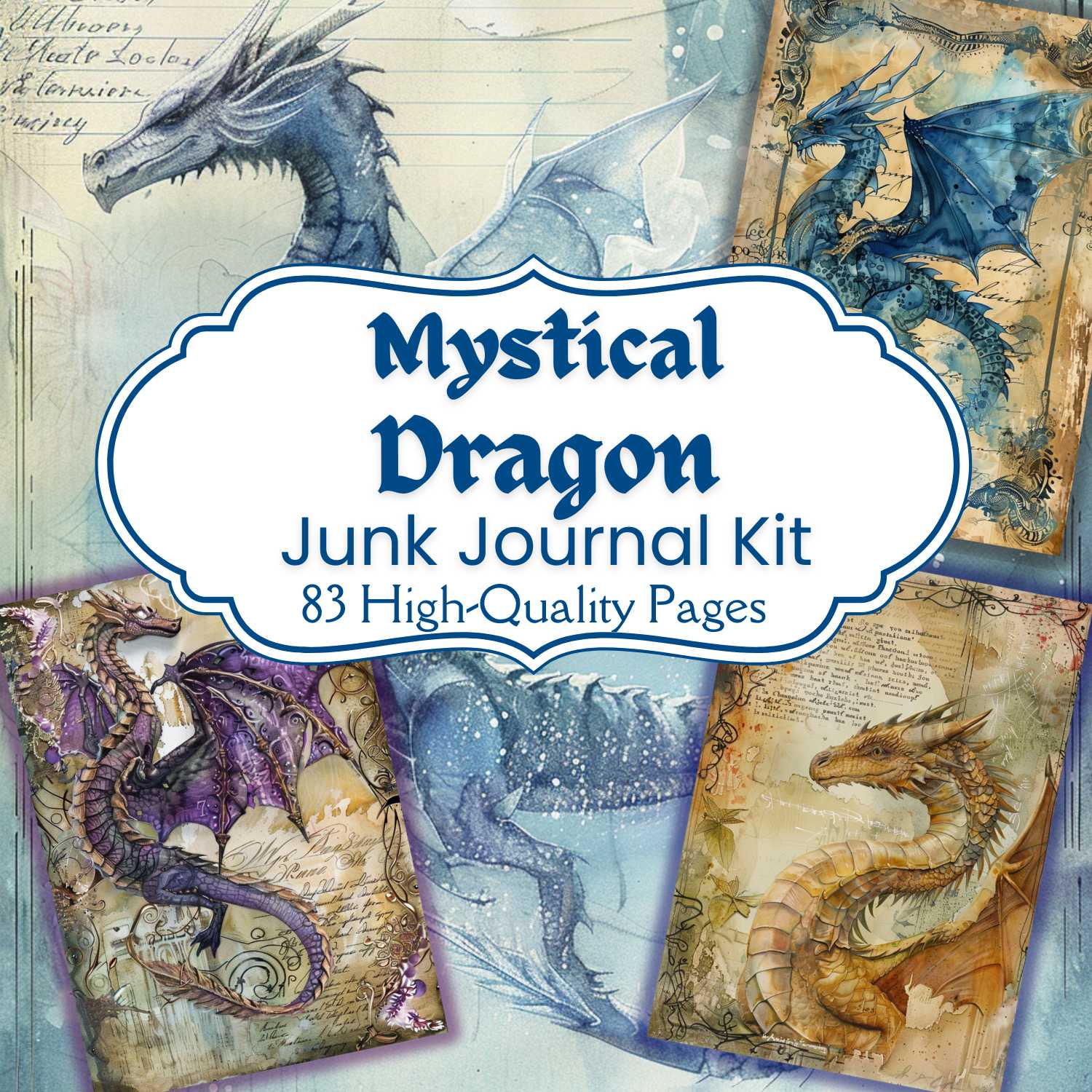 mystical dragon junk journal kit