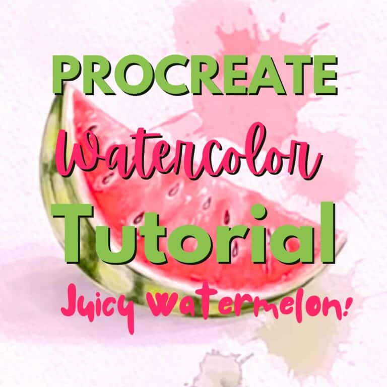 procreate watercolor watermelon
