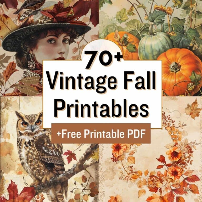fall Vintage Botanical Prints Pins