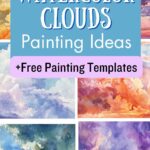 watercolor clouds