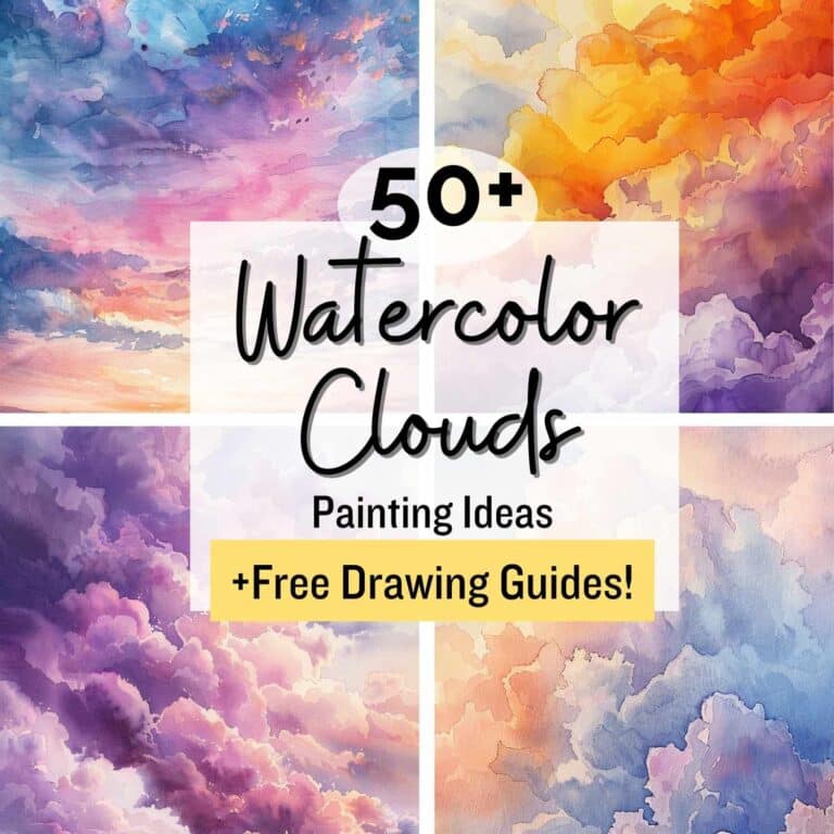 watercolor clouds