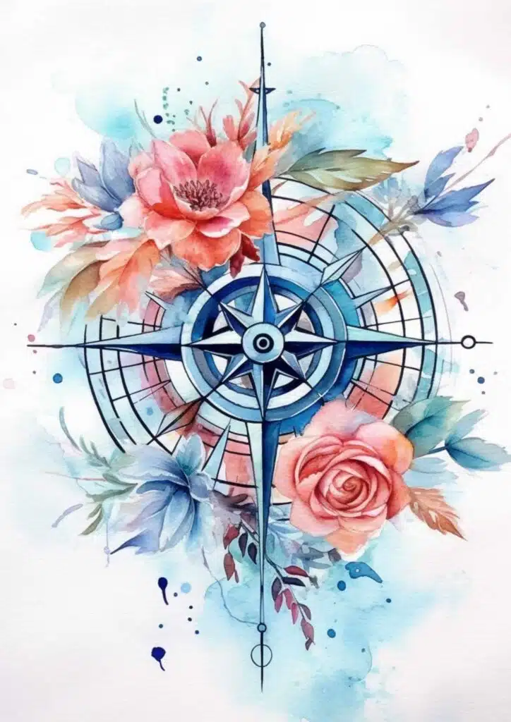 compass rose tattoo