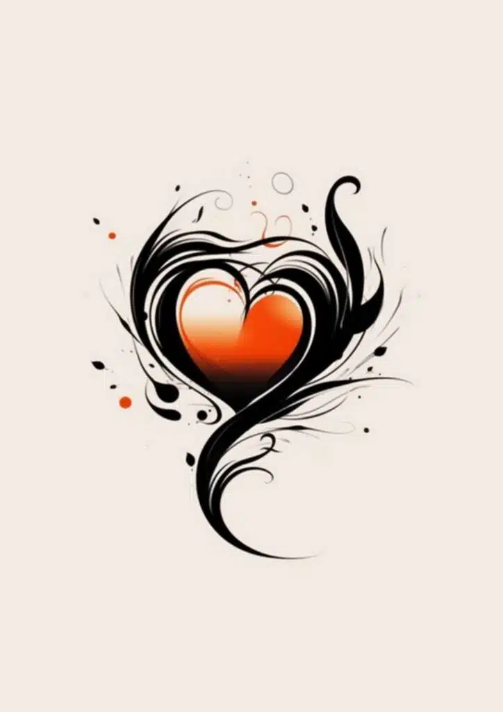 minimalist heart tattoo