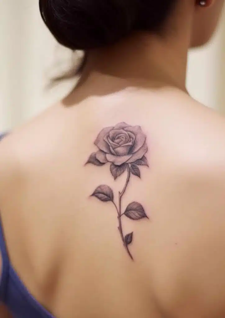 vintage rose tattoo