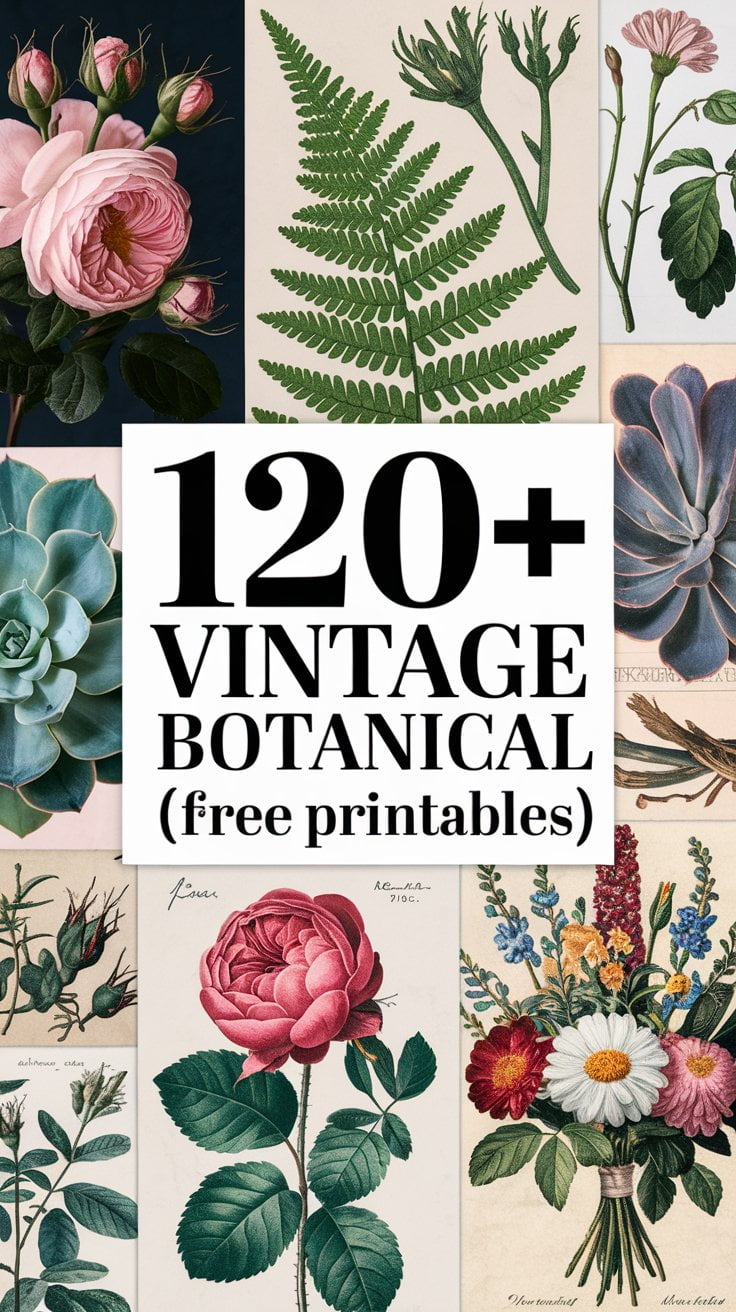 120+ Free Vintage Botanical Printables + Creative Ways to Use Them ...