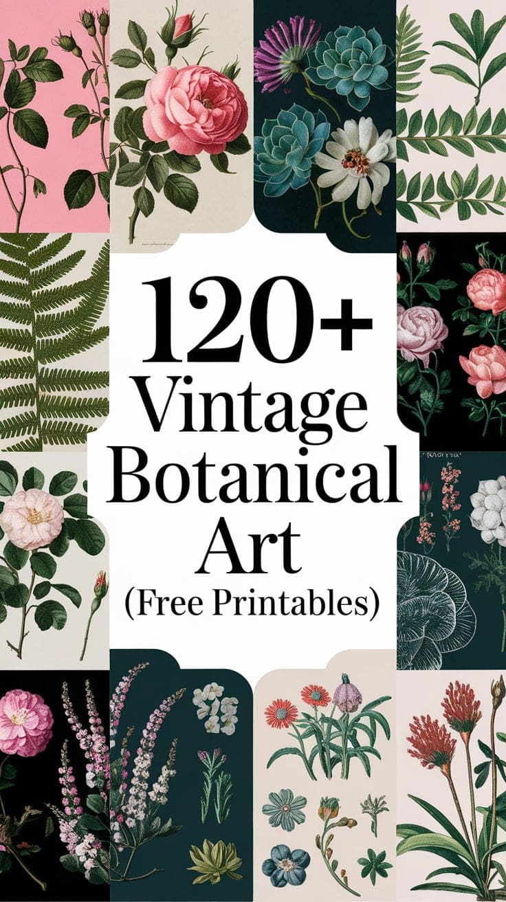 120+ Free Vintage Botanical Printables: Unleash Your Creativity ...