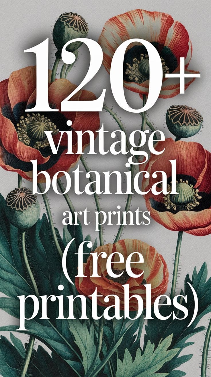 120+ Free Vintage Botanical Printables + Creative Ways to Use Them ...
