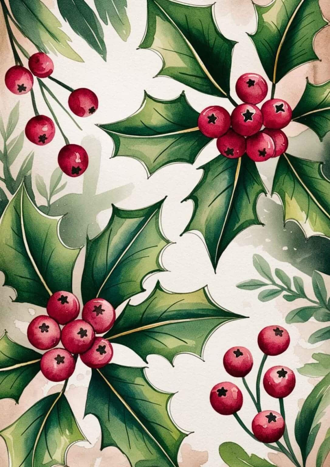50+ Free Printable Vintage Christmas Botanicals - Artsydee - Drawing ...