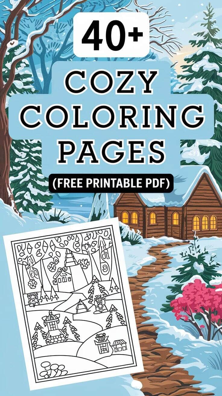 Cozy Coloring Book Sheets