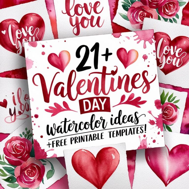 valentines day watercolor inspiration ideas pins