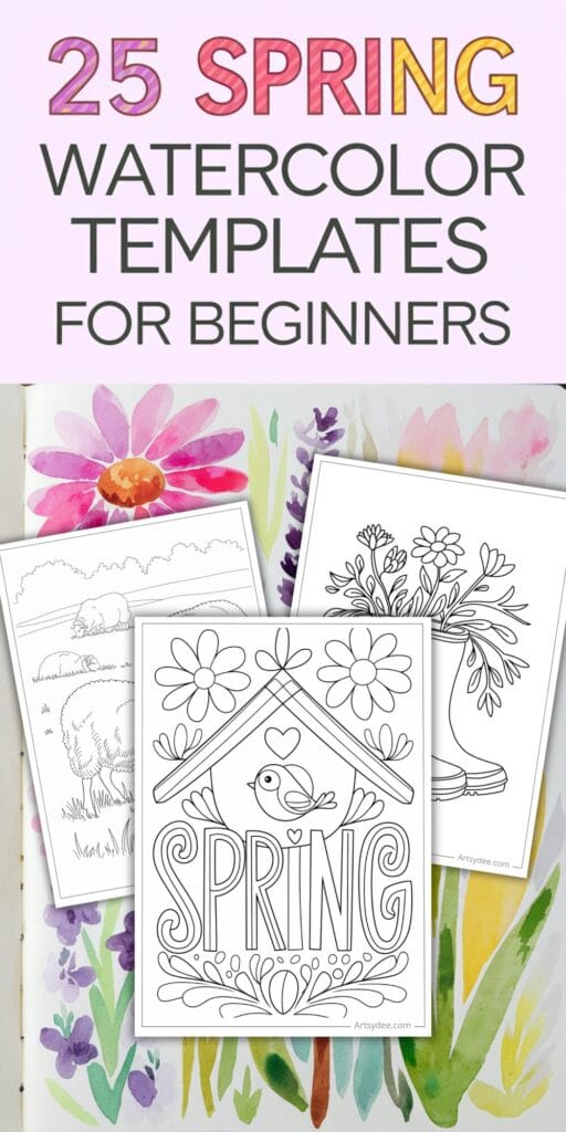 spring watercolor templates Artsydee
