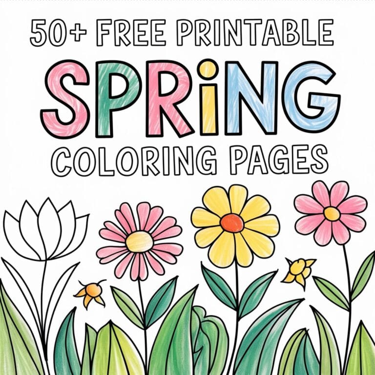 SPRING COLORING PAGES