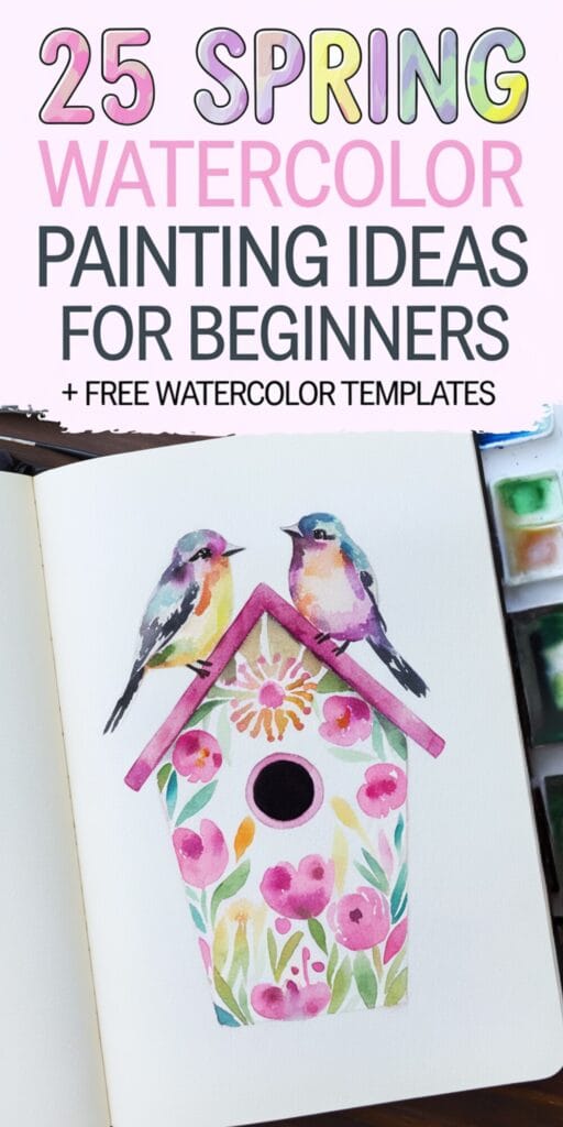 spring watercolor ideas for beginners Artsydee