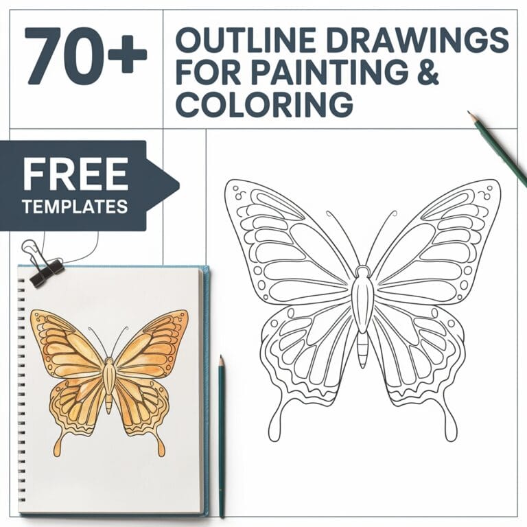 Outline Drawings For Painting & Coloring