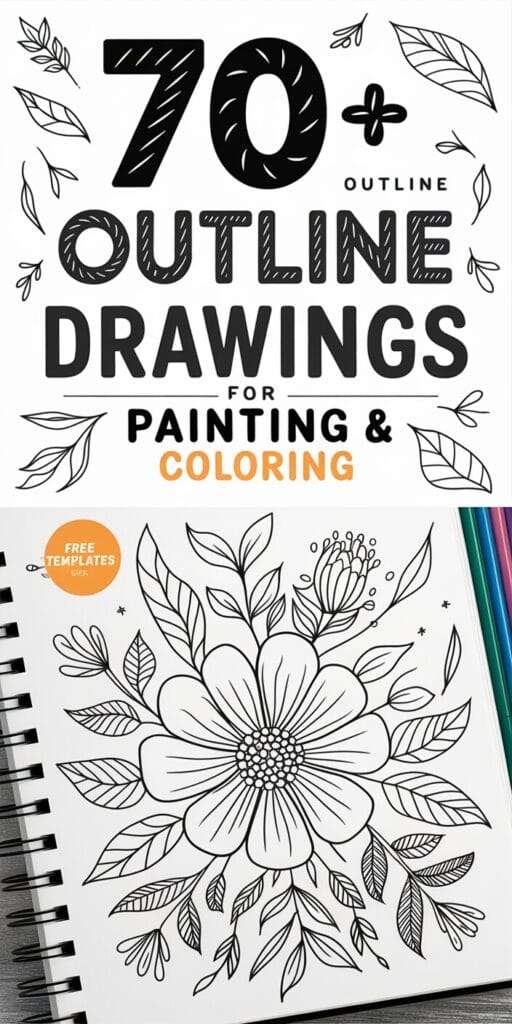 Outline Drawings For Painting & Coloring