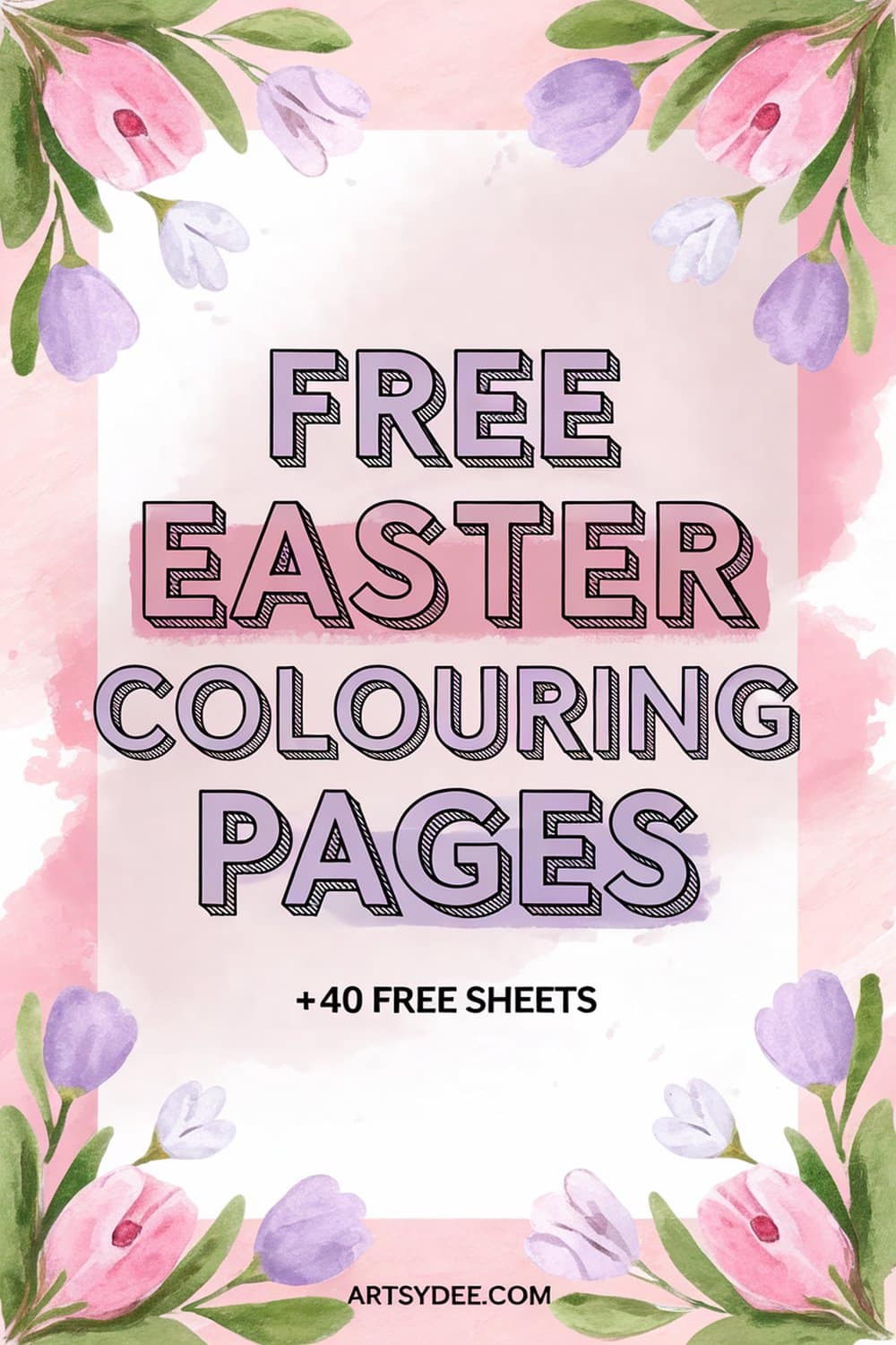 Free Easter colouring pages &mdash; 40 printable sheets for kids and adults, free download from Artsydee