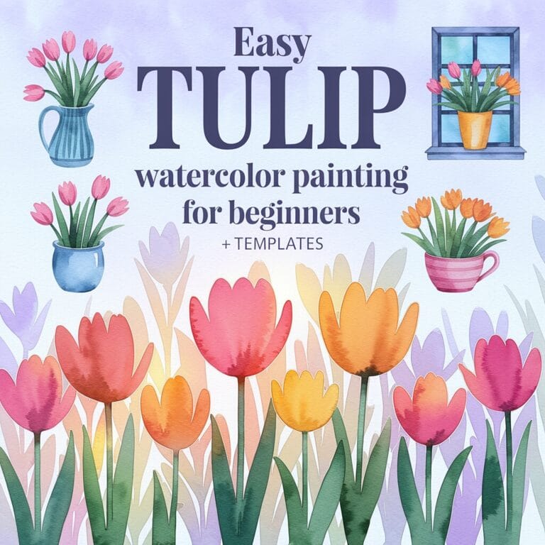 Easy Tulip Watercolor Painting