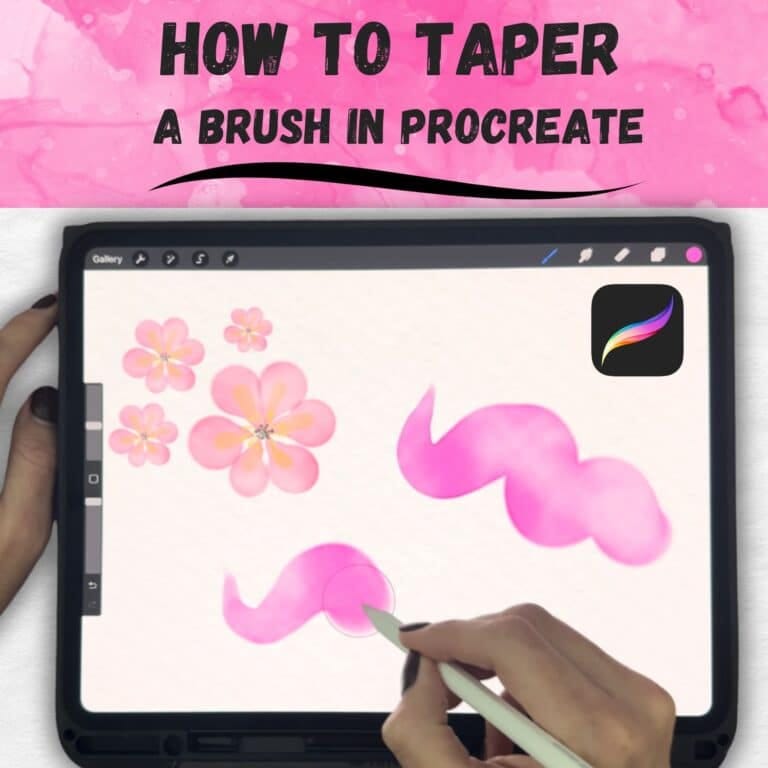 how to taper a brush in procreate