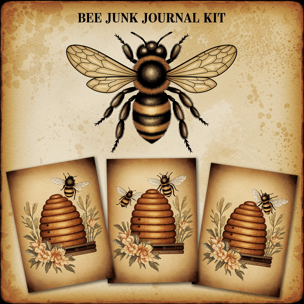 honey dreams bee junk journal kit Artsydee