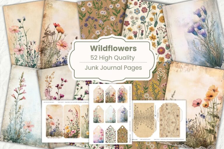 wildflower junk journal kit