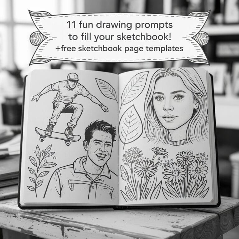 fun drawing prompts to fill your sketchbook
