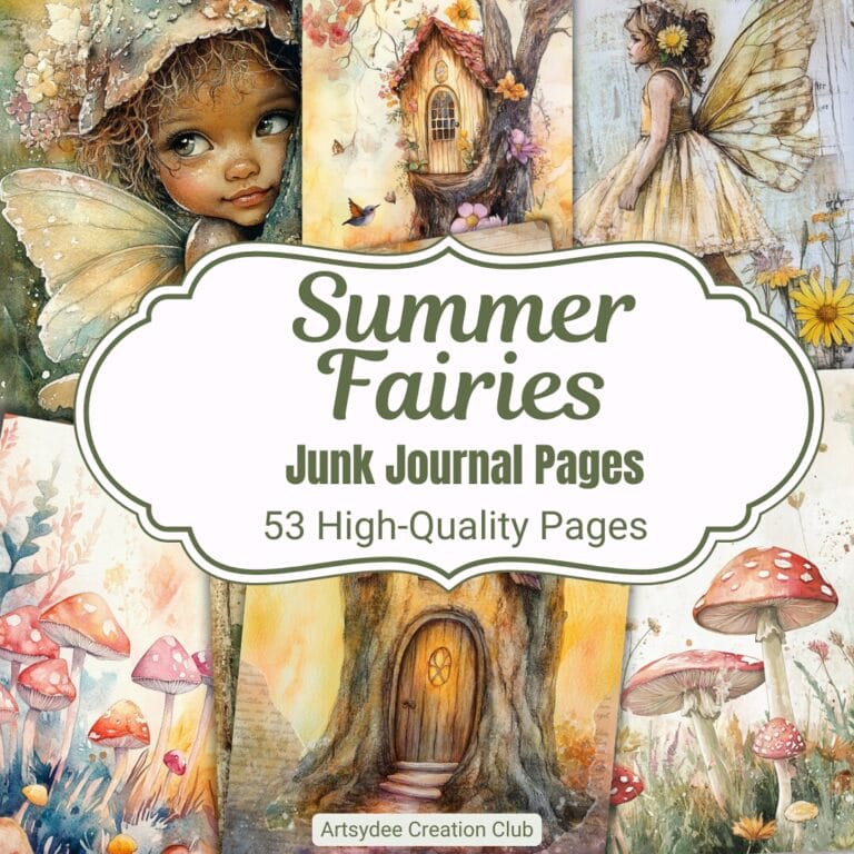 summer fairie junk journal pins
