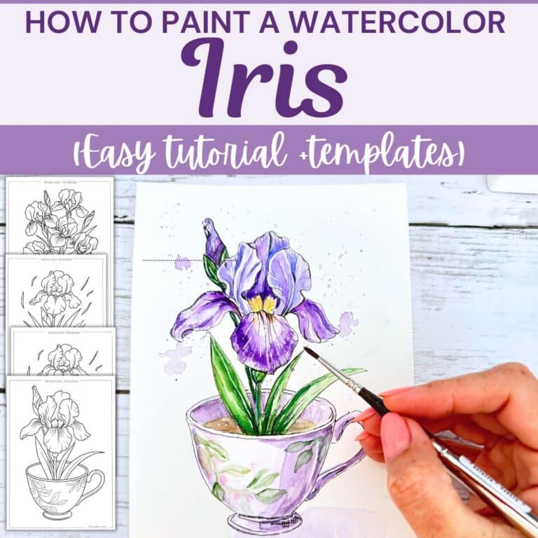watercolor iris tutorial