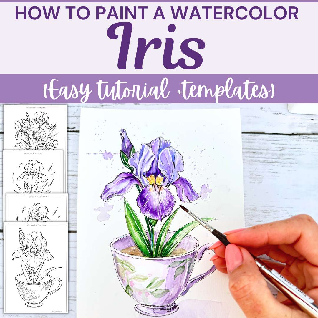 watercolor iris tutorial