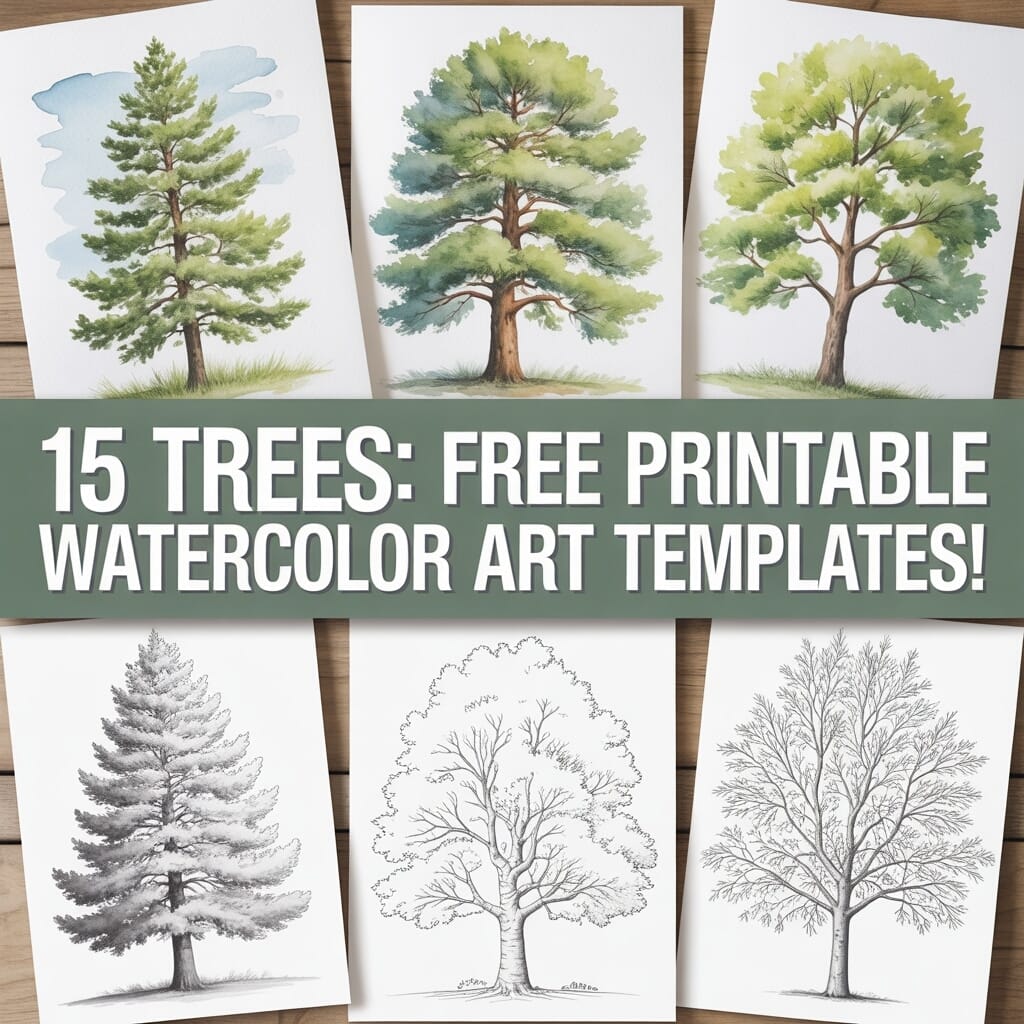 watercolor tree templates