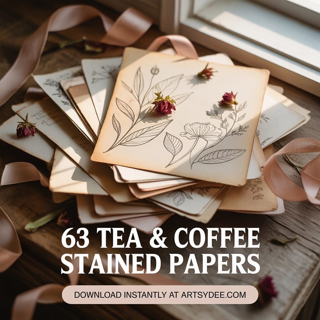 tea stained paper artsydee