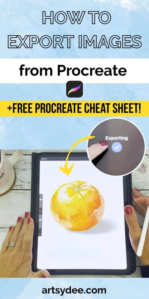 how to export images from procreate