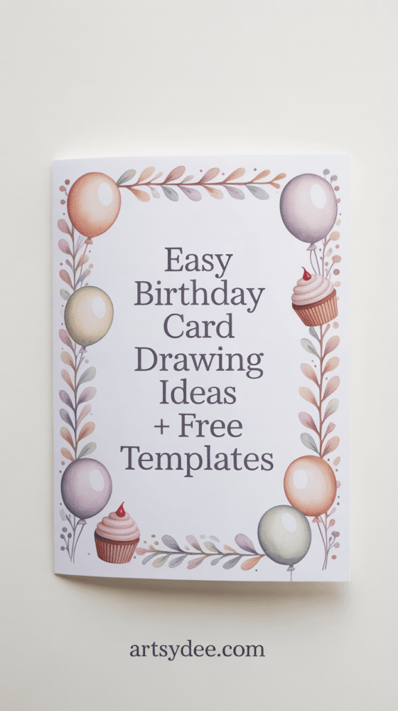 easy birthday card drawing ideas