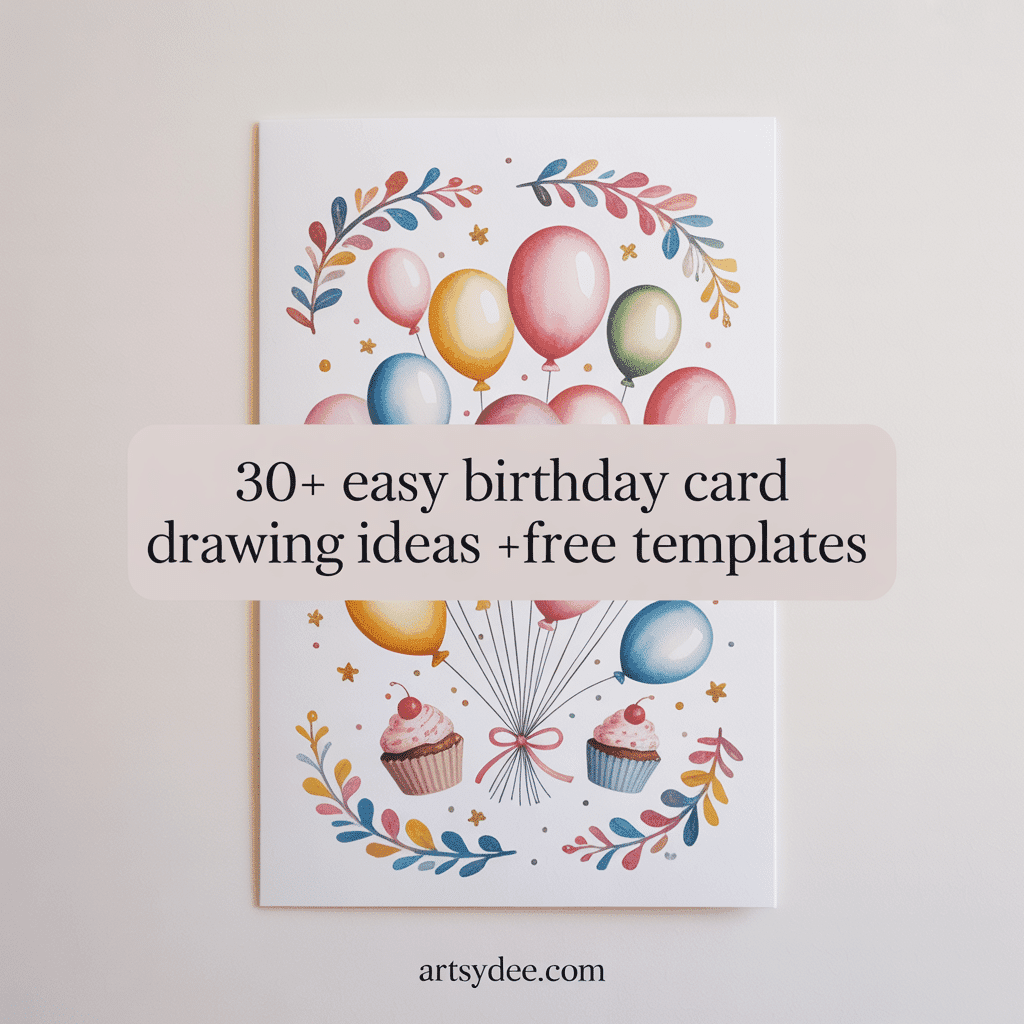 easy birthday card drawing ideas