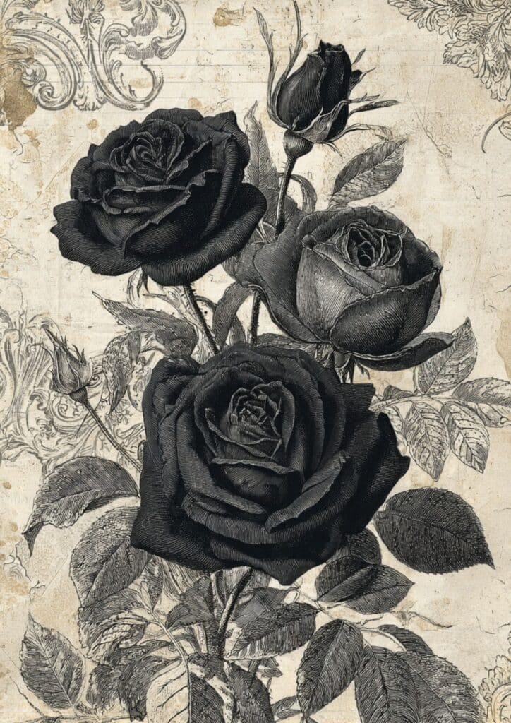 gothic junk journal ideas roses