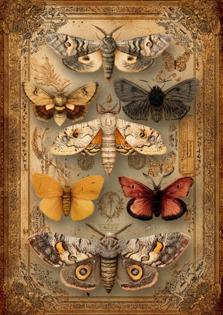 moth junk journal ideas